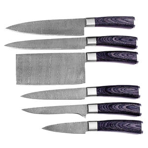 Artisan <b>Crafted</b> Damascus Steel Chef <b>Knife</b> Set Professional Kitchen Tools For Cooking And Food Handling - Product Image 2