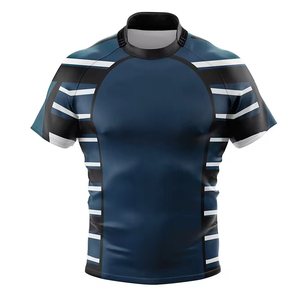 Camiseta de Rugby para Hombre, Manga Raglán, Estampado Personalizado, Manga Corta, Transpirable, Camiseta de Equipo, Camiseta de Rugby con Logotipo Personalizado en la Manga para Hombre - Product Image 6