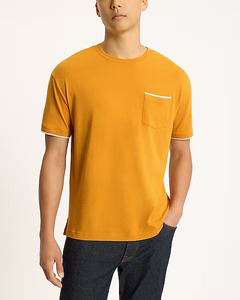 Camiseta Amarilla Holgada Personalizada al por Mayor, 100% Algodón, Cuello Redondo, Casual, Antiarrugas, de Secado Rápido, Manga Corta de Verano para Hombre - Product Image 1