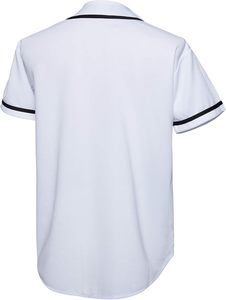 Low MOQ Customized Breathable Printed Front V-neck Short Sleeve Baseball Jersey Lightweight Durable Material - Product Image 2