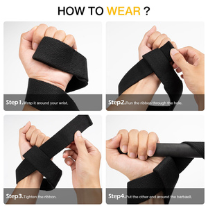 Correas de Levantamiento de Pesas para Gimnasio, Soporte de Muñeca, Agarre Resistente para Entrenamiento, Correas de Levantamiento Personalizadas OEM al por Mayor - Product Image 3