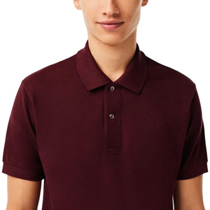 Whole Sale Mens Burgundy <b>Half</b> Sleeve for <b>Shirt</b> Jersey 100% Cotton Solid Color <b>Button</b> Design Casual Style Regular Fit - Product Image 2