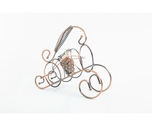 Porte-bouteille à vin décoratif en cuivre avec motif feuille de vigne, style vintage, pour table - Product Image 4