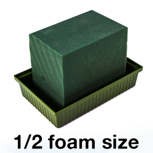 Plateau floral en plastique durable, léger et robuste, avec 1 brique de mousse florale, idéal pour la décoration et les arrangements de fleurs fraîches - Product Image 3