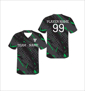 Camiseta de Béisbol Sublimada Personalizada, Cuello en V, Manga Corta, Unisex, Adulto, Secado Rápido, Poliéster, Nombre del Equipo, Jugador 99, Diseño a Rayas - Product Image 2