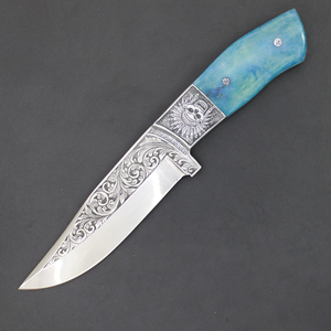 Wholesale OEM Customizable Engraving Steel Fixed Blade Hunting Knife Engraved Knives With Custom color & size - Product Image 4