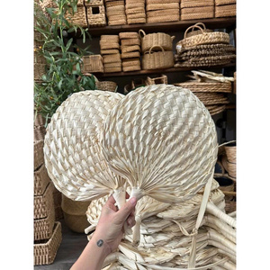 Ventilador de Bambú y Ratán Natural Sostenible para una Vida Sostenible, Accesorio de Refrigeración Ecológico Hecho a Mano, Regalo - Product Image 3