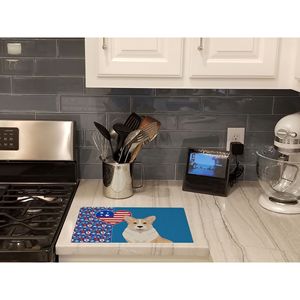 USA American Corgi Fawn Cardigan Tabla de cortar de vidrio templado decorativo Tabla de servir de cocina de gran tamaño Utensilios de cocina - Product Image 2