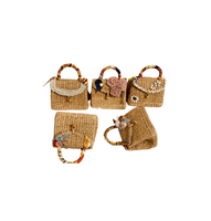 Hot Deal rotin sacs sac de paille en gros vacances d'été 2024 rotin paille bambou bricolage femmes main
