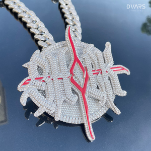 จี้เพชรโมอิสซาไนต์ VVS1 คุณภาพพรีเมียม ประดับเงินแท้ 925 เคลือบสีเรืองแสงในที่มืด สไตล์ฮิปฮอปสุดหรู พร้อมใบรับรอง - Product Image 1