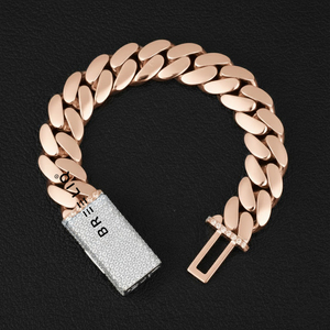 Bracelet cubain Iced Out 2025 en argent sterling 925 plaqué or avec diamants de laboratoire, bracelet de luxe hip-hop pour homme, idéal pour les cadeaux - Product Image 6