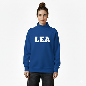 Women's Purple Oversized Mock Neck Women Graphic Sweatshirt <b>Drop</b> Shoulder Long Sleeve Casual Fleece Pullover Loose Fit Soft Cozy - Product Image 2