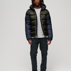 Men Puffer <b>Jacket</b> Premium Winter Outerwear Quilted Padding Lightweight Warm Insulated Fabric Comfortable Coat For Daily Wear - Product Image 1