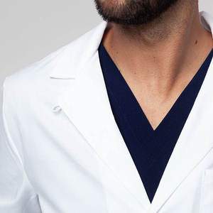 Bata de Laboratorio Blanca Clásica para Hombre, de Primera Calidad, Manga Larga, con Botones, Ropa de Protección Médica con Bolsillos Amplios, Profesional - Product Image 4