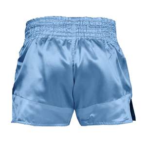 Pantalones cortos de Muay Thai, ligeros, transpirables, de tela satinada, con logo personalizado, cintura elástica, para entrenamiento, gimnasio, para hombres y mujeres, fitness. - Product Image 4