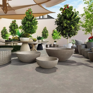 Tradtional Style Simple and Strong Concrete <b>Pots</b> for Outdoor Use for Home Backyard Garden Corners or Walkways - Product Image 5