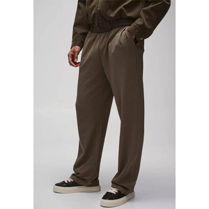 Pantalon de survêtement ample pour homme en molleton délavé à l'acide, coupe décontractée, jambe large évasée, style streetwear - Product Image 4