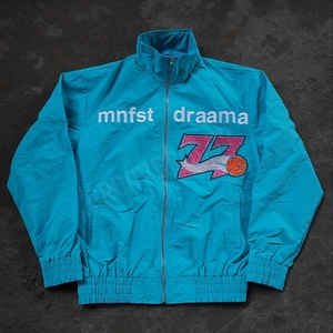 Mnfst Draams Tracksuit Set Full <b>Sleeve</b> Drawstring Front <b>Glitter</b> Print Logo Streetwear Style Adult Unisex Lightweight - Product Image 4