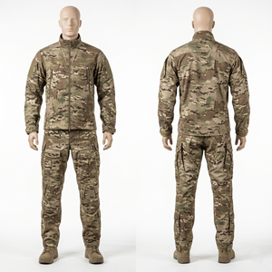 Mens Tactical Uniform 220 GSM Polyester Cotton Ripstop Olive Green Body <b>Camo</b> Sleeve Panels Custom Embroidery Print Logo - Product Image 6