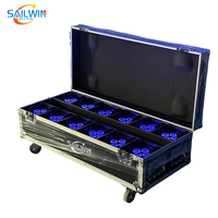 Projecteur LED PAR Sailwin 12 lumières rechargeable sur batterie avec étui de transport pour discothèque, DJ, club, événement, fête