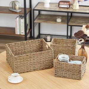 Set of 3 <b>Stackable</b> Seagrass <b>Baskets</b> Handmade Storage <b>Basket</b> Wholesale eco-friendly Made in Vietnam - Product Image 4