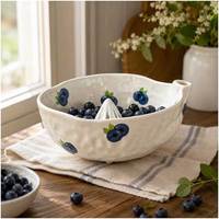 Verkoop Waterkeramiek Swirl Rinsing Berry Bowl Groentewasbak Keukenzeef Gootsteen Afvoermandje