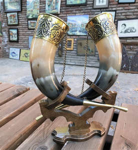 บัฟฟาโลวอกซ์ฮอร์นเบียร์ไวกิ้งแก้วฮอร์นวินเทจของสะสมฮอร์น Drinkware สําหรับใช้ในบ้านและโรงแรมจากผู้จัดจําหน่ายอินเดีย - Product Image 3