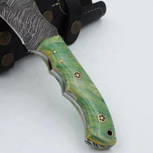 Cuchillo de caza personalizable de acero de Damasco con mango de madera, cuchillo de camping, cuchillo de caza para exteriores, ¡gran oferta! - Product Image 6