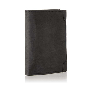 Cartera Plegable de Cuero Genuino Personalizada para Hombre, con Bloqueo RFID, Minimalista, Corta, para Uso Diario, Negra, Estilo Minimalista - Product Image 3