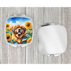 Tibétain Mastiff Tournesols Compact Pliant Miroir De Maquillage Portable Voyage Cadeau Décoratif pour Femmes et Filles - Product Image 4