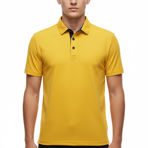 Camiseta Polo de Algodón para Hombre al por Mayor, 210 GSM, Corte Regular, Manga Corta, Cuello en V, Uso Diario, Suave y Transpirable, Servicio OEM - Product Image 2