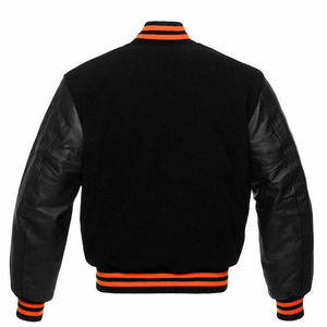 OEM Wholesale Men's Baseball Varsity <b>Jacket</b> Fashionable <b>Sheepskin</b> Sleeve Letterman <b>Jacket</b> - Product Image 3