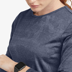 T-shirt d'infirmière OEM pour femme à manches longues, sous-blouse médicale en tissu extensible pour hôpital - Product Image 5