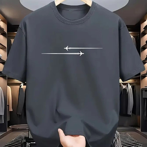 T-shirts pour hommes en coton tricoté 100% de haute qualité, avec logo étoile imprimé numériquement, étiquette personnalisée, écologiques, séchage rapide, service OEM - Product Image 6