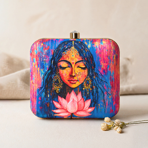 Bolso de Mano con Estampado de Arte Floral, Elegante para Eventos Formales y Festivos - Product Image 1