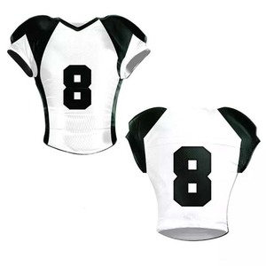 Uniforme de Fútbol Americano Personalizado para Hombre, Manga Corta, Transpirable, de Secado Rápido, Impresión por Transferencia de Calor, Nombre y Número Personalizados, 100% - Product Image 4