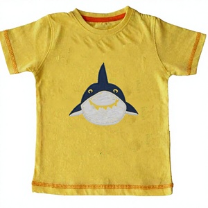 Kids Boys Plus Size Blank T-shirt Silk Screen Printed OEM Logo Customized Bamboo Cotton Crew Neck Eco-Friendly Short Sleeve - Product Image 1