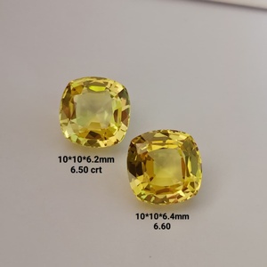 Zafiro Amarillo Cultivado en Laboratorio de Alta Calidad, Corte Ovalado, Gema Suelta con Brillo Brillante, Alta Claridad, Piedra Premium para Joyería - Product Image 2