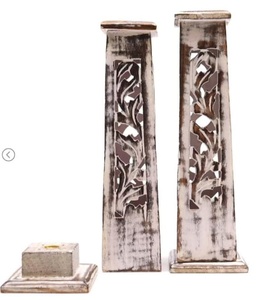 Wooden <b>Incense</b> Stick & <b>Cone</b> Burner Holder Tower Large Organic Eco Friendly Ash Catcher Agarbatti Holder Rustic Style Hand Carved - Product Image 5