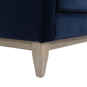 Poltrona Knox Modern Farmhouse da 36 pollici in velluto performante blu navy scuro per il soggiorno - Product Image 5