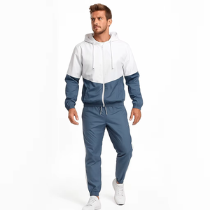 Custom Men Nylon Windbreaker Tracksuit Woven Jacket and Pant Two Piece Set Blank Sportswear Manufacturer - Product Image 3