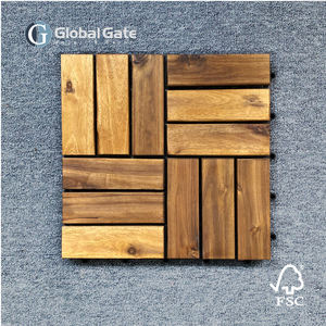 Baldosas de Madera de Acacia Vietnamita Contemporáneas para Exteriores, Impermeables y Antideslizantes, con Acabado Mate y Aceitado, Modelo GV-012A de Viet Wood - Product Image 3