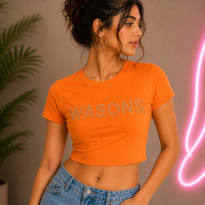 Fashion Women Crop Top Sublimation T Shirt Custom Casual Summer Wear Wholesale Clothing - Product Image 1