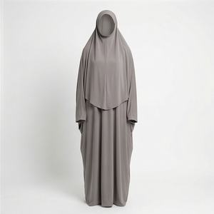 2025 OEM Kimono Abaya pour femmes musulmanes, en tissu polyester épais, doux et très extensible, col en V, manches longues, pour fêtes, Ramadan, mariages - Product Image 1