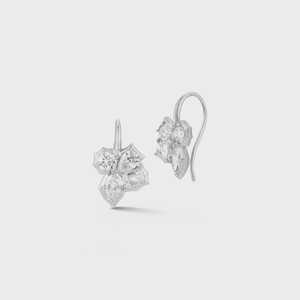 Multi Cut Lab Grown Diamond Cluster <b>Earrings</b> Pear <b>Emerald</b> Marquise Round Prong Poppy Hook Drop <b>Stud</b> 14K 18K Solid Gold Wholesale - Product Image 6