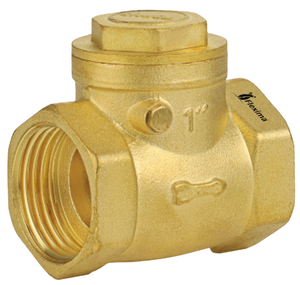 Válvula de Retención Horizontal de Latón con Calibre Estándar – BSP Interno (Hembra x Hembra) con Manija de Acero Inoxidable - Product Image 2