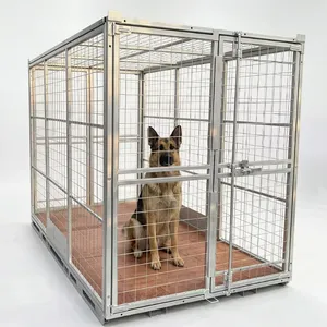 Recinto rectangular de acero para perros, malla galvanizada, suministros de jardín, jaula para mascotas, estilo industrial, valla exterior a prueba de óxido - Product Image 1