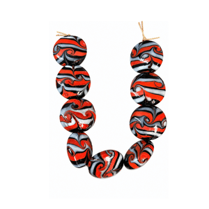 Premium Handmade Lampwork Fancy Glass <b>Beads</b> <b>Bracelet</b> 25mm Disc Design for Jewelry Making Fashion Accessories and Elegant Gift - Product Image 1