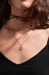 สร้อยคอทองคำ 14k รูปดาวหกแฉก_จี้เพชรเพาะเลี้ยงในห้องปฏิบัติการ - Product Image 5