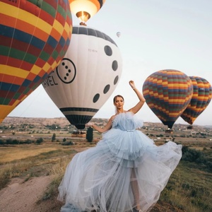 New Arrival Flying <b>Long</b> Train <b>Flowy</b> <b>Dress</b> for Women | 100% Silk Chiffon Vintage Formal Eco-Friendly <b>Dress</b> for <b>Photoshoot</b> - Product Image 1
